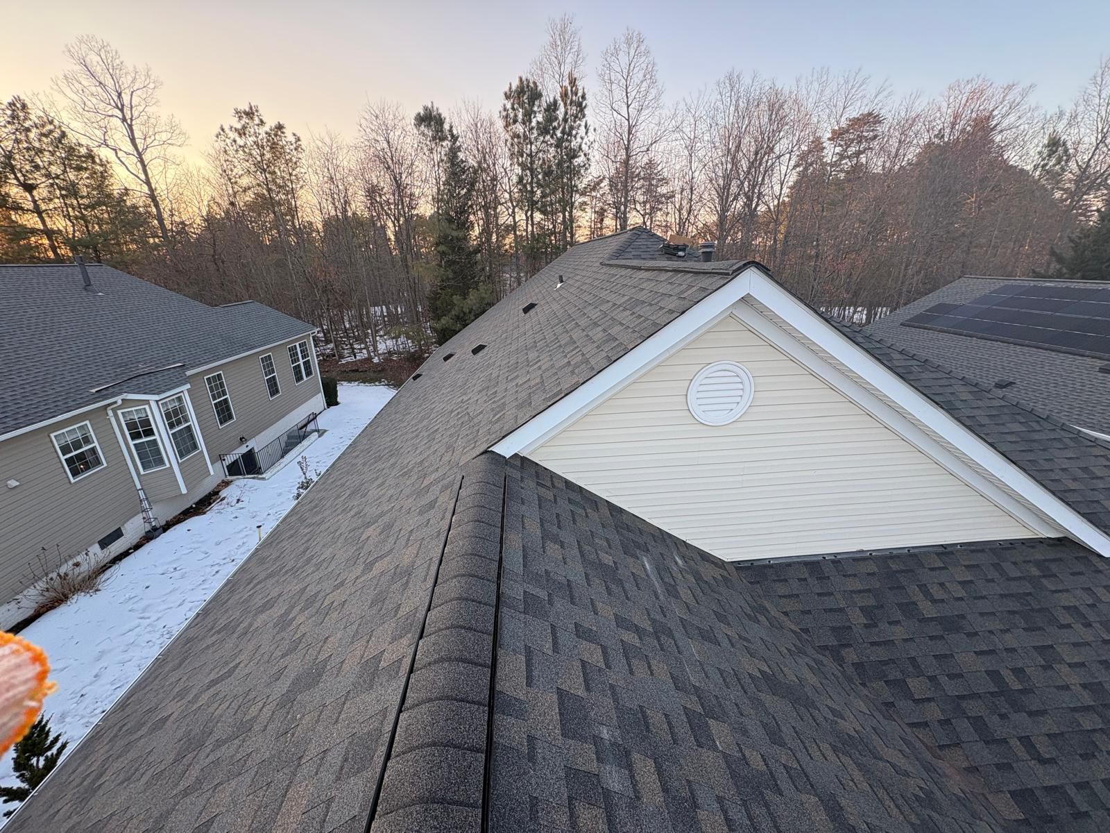 Completed residential roofing project Houston