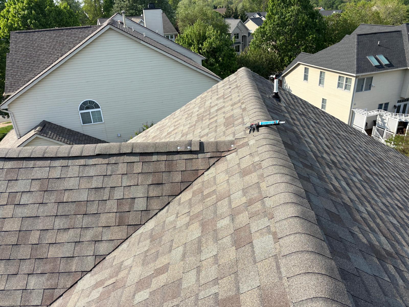 Finished roof ridge cap Houston