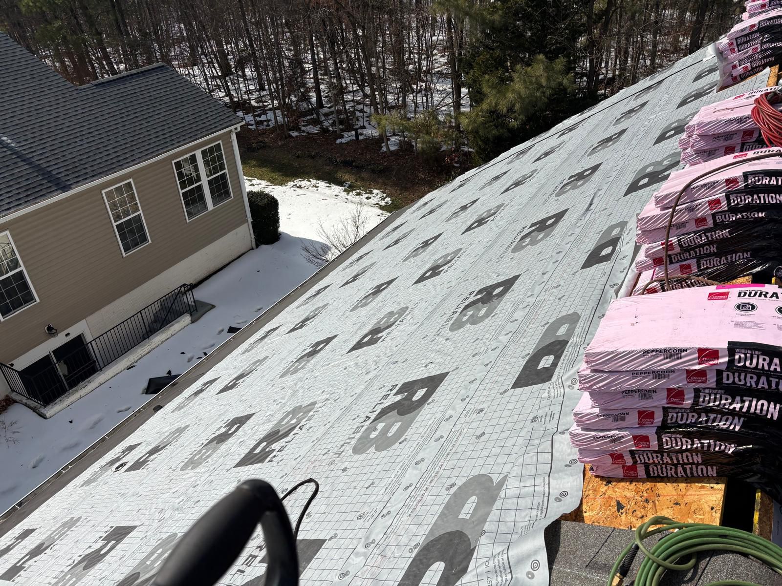 Roof shingle bundles installation Houston