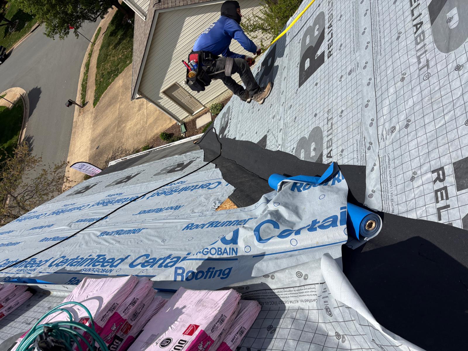Roofing underlayment installation Houston